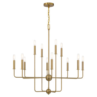 Avondale 12-Light Chandelier in Warm Brass