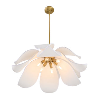 Elsie 6-Light Pendant in Warm Brass by Breegan Jane