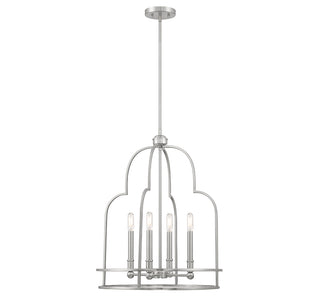 Diplomat 4-Light Pendant in Satin Nickel