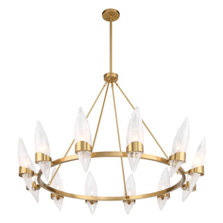 Nouvel 12-Light Chandelier in Warm Brass