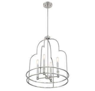 Diplomat 4-Light Pendant in Satin Nickel