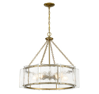 Genry 5-Light Pendant in Warm Brass