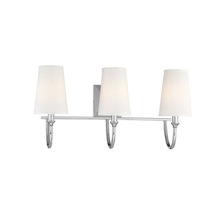 Cameron 3-Light Bathroom Vanity Light in Polished Nickel