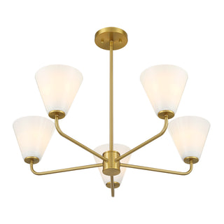 Blair 5-Light Chandelier in Warm Brass