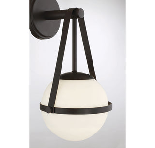 Polson 1-Light Wall Sconce in Matte Black
