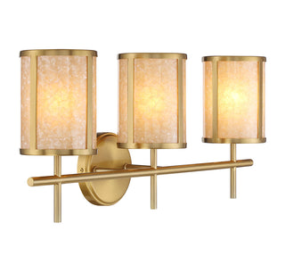 Camden 3-Light Bathroom Vanity Light in Warm Brass