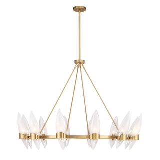 Nouvel 12-Light Chandelier in Warm Brass