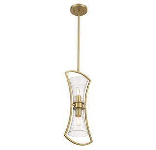 Bennington 2-Light Pendant in Warm Brass
