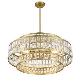 Renzo 6-Light Pendant in Warm Brass