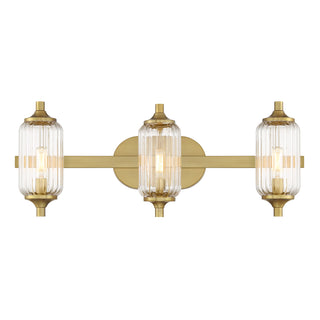 Holton 3-Light Bathroom Vanity Light in Warm Brass
