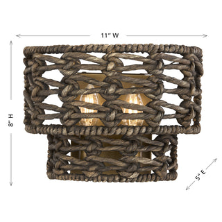 Silencio 2-Light Wall Wall Sconce in Riviera Brass by Breegan Jane