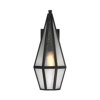 Peninsula 1-Light Outdoor Wall Lantern in Matte Black
