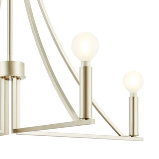 4-Light Chandelier in Brushed Nickel