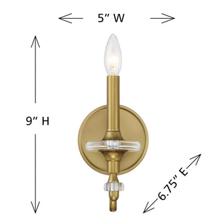 Champlain 1-Light Wall Sconce in Warm Brass