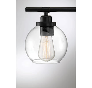 Carson 2-Light Bathroom Vanity Light in Matte Black