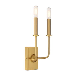 Avondale 2-Light Wall Sconce in Warm Brass