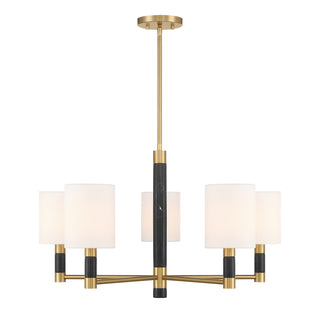 Conrad 5-Light Chandelier in Warm Brass