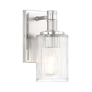 Concord 1-Light Wall Sconce in Silver and Polished Nickel