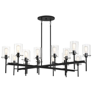 Vista 16-Light Chandelier in Matte Black