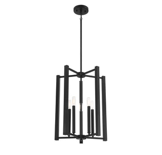 Benson 5-Light Pendant in Matte Black