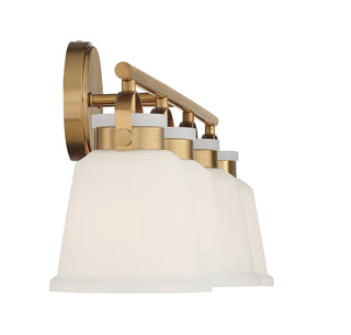 Kaden 4-Light Bathroom Vanity Light in Warm Brass