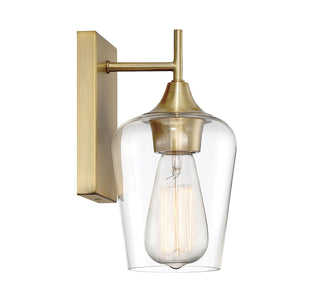 Octave 1-Light Wall Sconce in Warm Brass