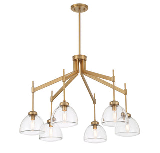 Corbin 6-Light Chandelier in Warm Brass
