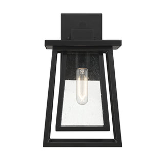 Denver 1-Light Outdoor Wall Lantern in Matte Black