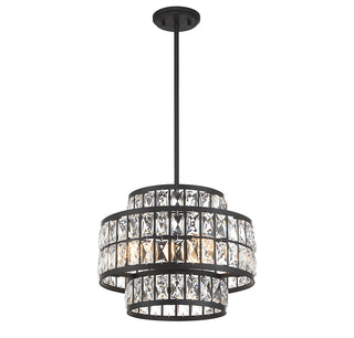 Renzo 3-Light Pendant in Matte Black