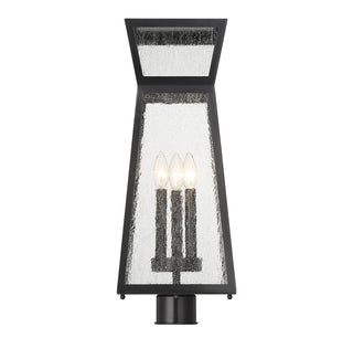 Millford 3-Light Outdoor Post Lantern in Matte Black