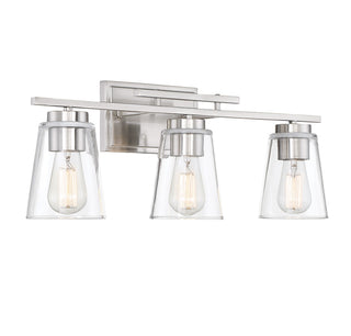 Calhoun 3-Light Bathroom Vanity Light in Satin Nickel