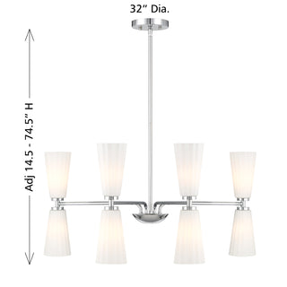 8-Light Chandelier in Chrome