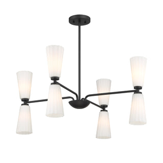8-Light Chandelier in Matte Black