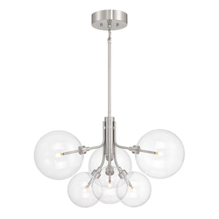 6-Light Chandelier in Brushed Nickel