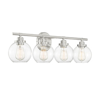 Carson 4-Light Bathroom Vanity Light in Satin Nickel