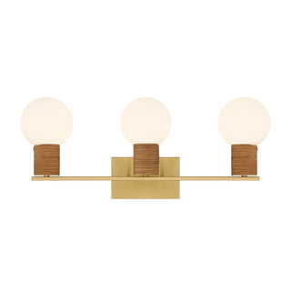 Jarrell 3-Light Bathroom Vanity Light in Warm Brass
