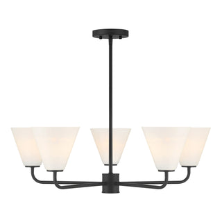 Blair 5-Light Chandelier in Matte Black