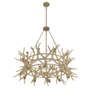 Daniels 8-Light Chandelier in Natural Antler