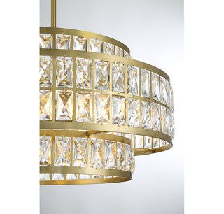 Renzo 4-Light Pendant in Warm Brass