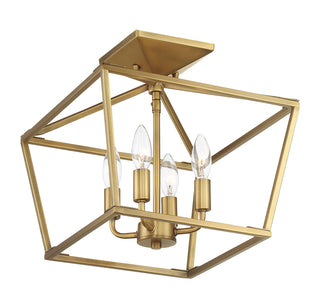 Townsend 4-Light Ceiling Light in Warm Brass