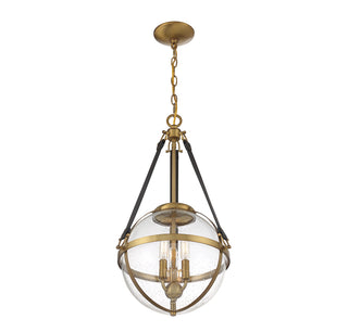 Bozeman 3-Light Pendant in Warm Brass