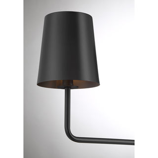 4-Light Linear Chandelier in Matte Black