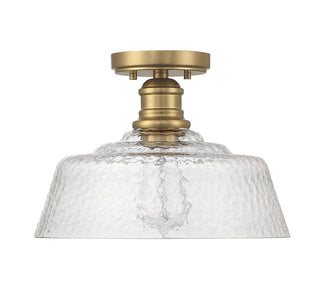 1-Light Ceiling Light in Natural Brass