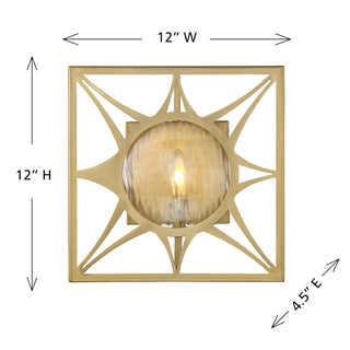 Balfour 1-Light Wall Sconce in Warm Brass