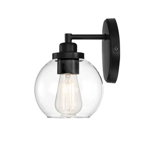 Carson 1-Light Wall Sconce in Matte Black