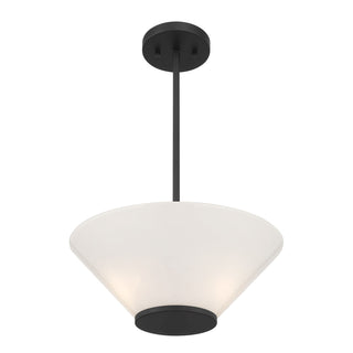 Blair 3-Light Convertible Semi-Flush or Pendant in Matte Black