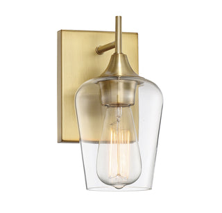 Octave 1-Light Wall Sconce in Warm Brass