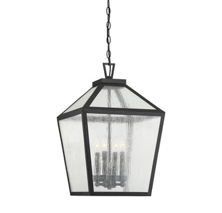 Woodstock 4-Light Outdoor Hanging Lantern in Black
