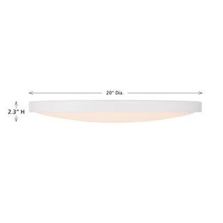 20" LED Flush Mount in White