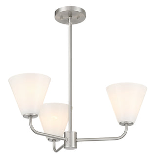 Blair 3-Light Chandelier in Satin Nickel
